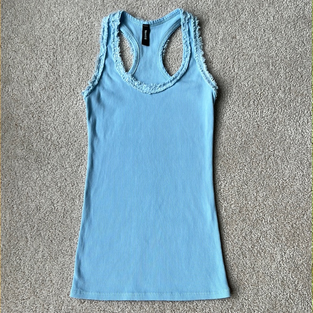 (NWOT) Venti6 Light Blue Racerback Tank Top